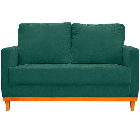 Sofa Berlim 2 Lugares Base de Madeira Tecido Impermeavel