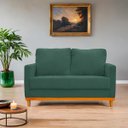 Ver imagem 2 de Sofa Berlim 2 Lugares Base de Madeira Tecido Impermeavel