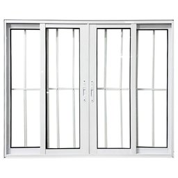 Janela Vitrô de Alumínio 4 Folhas 120 x 200cm Linha 25 com Grade - 4