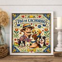 Ver imagem 2 de Quadro Pai de Cachorro 33x33cm Mold Branca