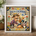 Ver imagem 1 de Quadro Pai de Cachorro 33x33cm Mold Branca