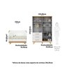Conjunto Quarto de Bebê com Guarda Roupa e Berço Kakau Retrô Espresso Móveis - 4