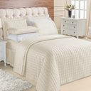 Ver imagem 1 de Kit Top Line Cobre Leito Queen 180 Fios + Jogo de Lençol - 7 Peças Marfim