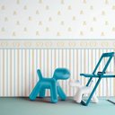 Ver imagem 2 de Papel de Parede Infantil Listras e Faixa Dourado Arte Destaque 3 Metros