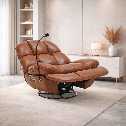 Poltrona do Papai Cinema Elétrica Ottawa com Massagem Aquecimento Balanço Entrada Usb/usb-c Pu Caram