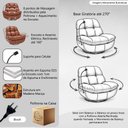 Ver imagem 4 de Poltrona do Papai Cinema Elétrica Ottawa com Massagem Aquecimento Balanço Entrada Usb/usb-c Pu Caram