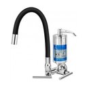 Ver imagem 1 de Torneira Cozinha Parede com Filtro Abs ¼ Volta Bica Articulável Omega C61