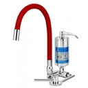 Ver imagem 1 de Torneira Cozinha Mesa com Filtro Abs ¼ Volta Bica Articulável Omega C61