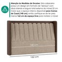 Ver imagem 6 de Cabeceira Casal 140 cm Lumina com Frame Linho Tca 202 Corino Tcs 721 Peer