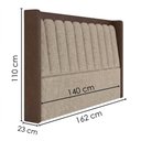 Ver imagem 3 de Cabeceira Casal 140 cm Lumina com Frame Linho Tca 202 Corino Tcs 721 Peer