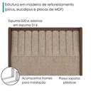 Ver imagem 5 de Cabeceira Casal 140 cm Lumina com Frame Linho Tca 202 Corino Tcs 721 Peer
