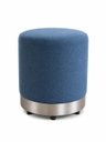Ver imagem 1 de Puff com Rodapé Prata Azul Linho - Let Móveis