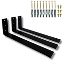 Ver imagem 1 de Kit 3 Suportes de Parede para Prateleira Mão Francesa 40cm Cantoneira Formato L Preto