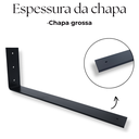 Ver mais imagens de Kit 3 Suportes de Parede para Prateleira Mão Francesa 40cm Cantoneira Formato L Preto