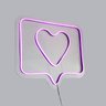 Painel Luminoso Letreiro Criativo Insta - Neon Led Roxo - 3