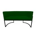 Ver imagem 3 de Namoradeira Luana Base Metálica Preta Suede Verde - Vallisa Decor