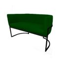 Ver imagem 1 de Namoradeira Luana Base Metálica Preta Suede Verde - Vallisa Decor