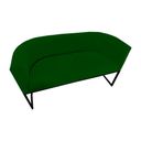 Ver imagem 2 de Namoradeira Luana Base Metálica Preta Suede Verde - Vallisa Decor