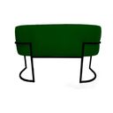 Ver imagem 5 de Namoradeira Luana Base Metálica Preta Suede Verde - Vallisa Decor