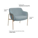 Ver imagem 3 de Poltrona Decorativa Jade Base Aço Ouro Fosco Bouclé Azul Claro - Nexta Casa