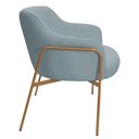 Ver imagem 7 de Poltrona Decorativa Jade Base Aço Ouro Fosco Bouclé Azul Claro - Nexta Casa