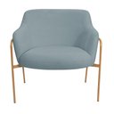 Ver imagem 6 de Poltrona Decorativa Jade Base Aço Ouro Fosco Bouclé Azul Claro - Nexta Casa