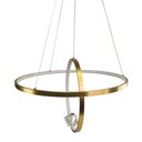 Ver imagem 7 de Luminaria Lustre Pendente 2 Aneis Arco Luxo Perfil Moderno Planeta Infinito Sala Jantar Re