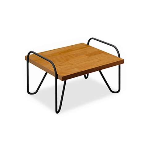 Mesa de Centro Estilo Industrial Aramado Carvalho Madeira - Bela Móveis