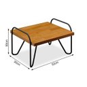 Ver imagem 3 de Mesa de Centro Estilo Industrial Aramado Carvalho Madeira - Bela Móveis