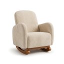 Ver imagem 6 de Poltrona Amamentação Soft Suede Base Balanço com Puff:Bege