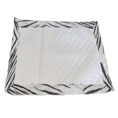 Tapete Higiênico Pet Impermeável Branco Grande Reutilizável Lavável: Zebra Branco e Preto
