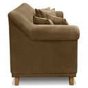 Ver imagem 6 de Kit 2 Poltronas E Sofá 2 Lugares 1,80m Pés Castanho Caramelo