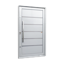 Ver imagem 1 de Porta Pivotante Alumínio Lambril Premium c/Pux.Esq. Elite Branco 240x150 Brimak