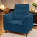 Ver imagem 1 de Poltrona Isa Escritório Consultório Recepção Suede Azul Marinho - Mabe Magazine
