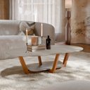 Ver imagem 1 de Mesa de Centro para Sala de Estar Oval Elegance