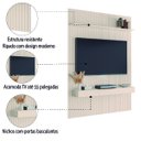 Ver imagem 4 de Painel para Tv até 55 Polegadas 1,39x2,40m Ripado com Nicho Arbo Off White Edn