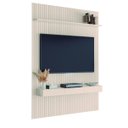 Ver imagem 1 de Painel para Tv até 55 Polegadas 1,39x2,40m Ripado com Nicho Arbo Off White Edn