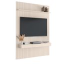 Ver imagem 2 de Painel para Tv até 55 Polegadas 1,39x2,40m Ripado com Nicho Arbo Off White Edn