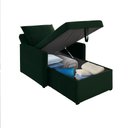 Ver imagem 6 de Sofá 3 em 1 Chaise, Cama e Baú Neve Verde Estofama