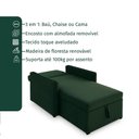 Ver imagem 5 de Sofá 3 em 1 Chaise, Cama e Baú Neve Verde Estofama