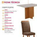 Ver imagem 7 de Mesa de Jantar Olímpia 120 cm Tampo MDF Vidro Canto Copo com 4 Cadeiras Aline
