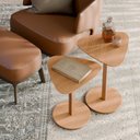 Ver imagem 4 de Kit 2 Mesas Laterais em MDF e Madeira Maciça Paris