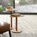 Ver imagem 5 de Kit 2 Mesas Laterais em MDF e Madeira Maciça Paris