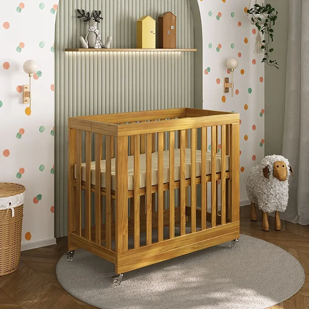 Mini Berço Dobrável Fold Mel:sem/madeira-natural-mel - 1