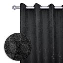 Ver imagem 2 de Cortina Jacquard Para Sala/quarto 200x180| Admirare:Preto