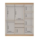 Ver imagem 6 de Guarda Roupa 7 Portas com Cômoda 5 Gavetas 2 Portas Bege/Freijo/White Laca