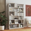 Ver imagem 1 de Estante Livreiro Home Office 120x187,5cm com 12 Nichos Branco BE47