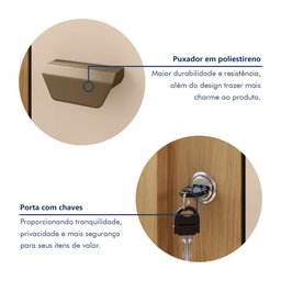 Armário 2 Portas Virtus com Chave                                  - 6