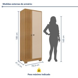 Armário 2 Portas Virtus com Chave                                  - 10