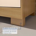 Ver imagem 7 de Armário Multiuso Ripado 2 Portas Cabideiro Organizador Vassoura Virtus com Chave Bege/Carvalho Americano/Off White
